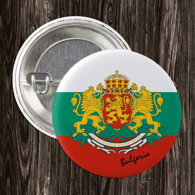 Bulgaria button, patriotic Bulgarian Flag fashion 3 Cm Round Badge (Creator Uploaded)