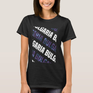 Bulgaria Camo Pattern Purple Camouflage T-Shirt