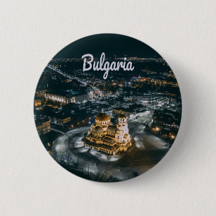 Bulgaria Capital Sofia Alexander Nevsky Cathedral 6 Cm Round Badge