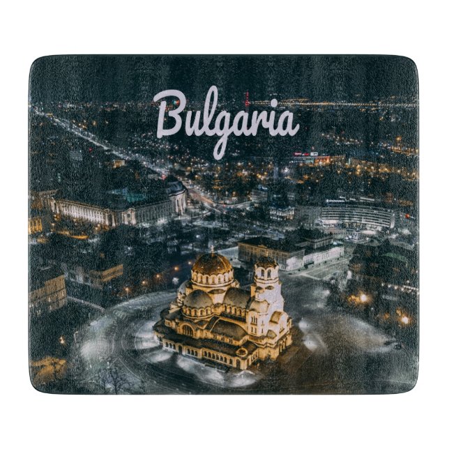 Bulgaria Capital Sofia Alexander Nevsky Cathedral Cutting Board (Front)