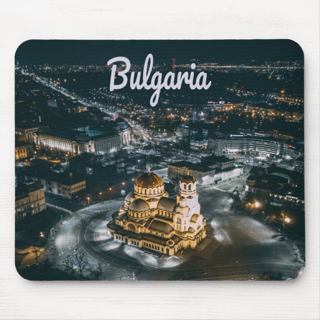 Bulgaria Capital Sofia Alexander Nevsky Cathedral Mouse Mat (Front)