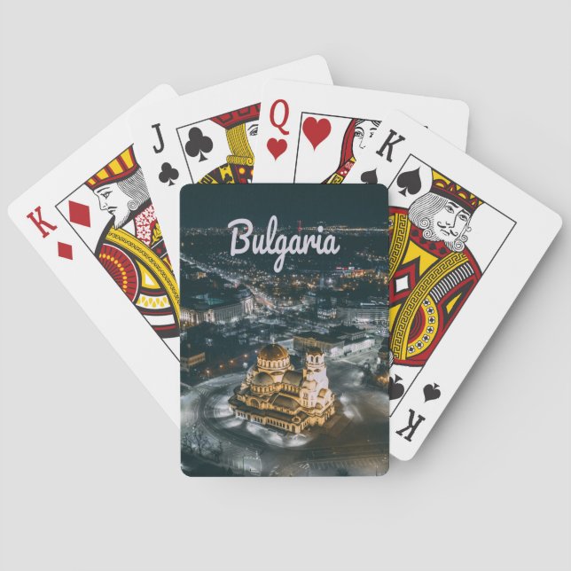 Bulgaria Capital Sofia Alexander Nevsky Cathedral Playing Cards (Back)