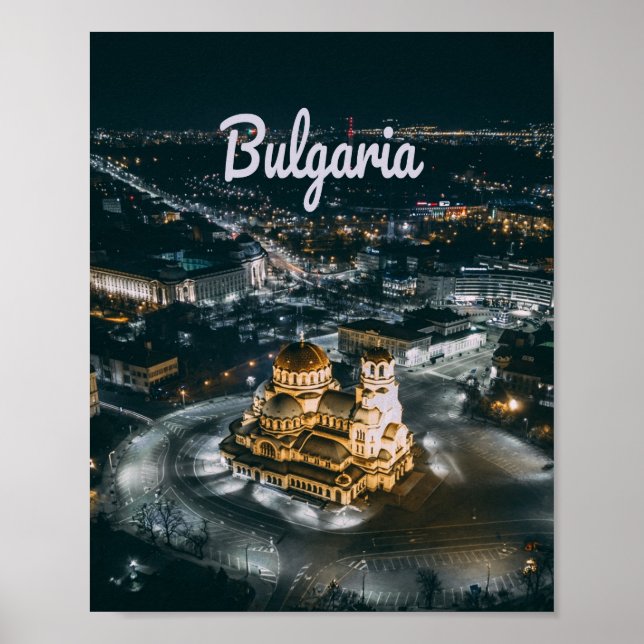 Bulgaria Capital Sofia Alexander Nevsky Cathedral Poster (Front)