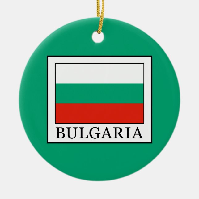 Bulgaria Ceramic Tree Decoration (Front)