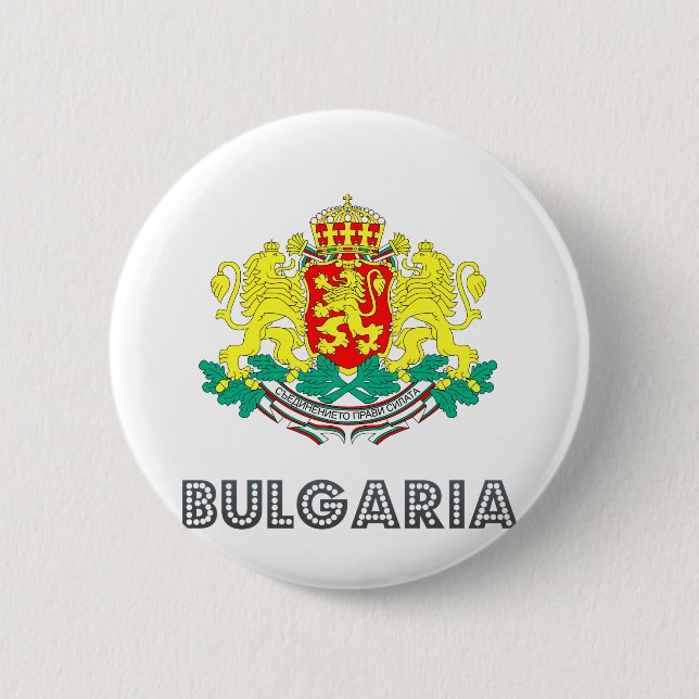 Bulgaria Coat of Arms 6 Cm Round Badge (Front)