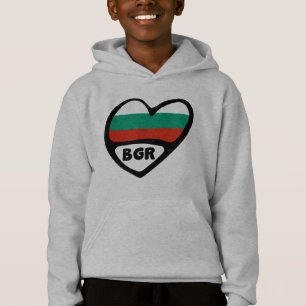 Bulgaria Country Code Flag Heart, BGR