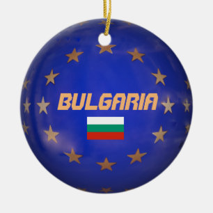 Bulgaria European Circle Christmas Ornament