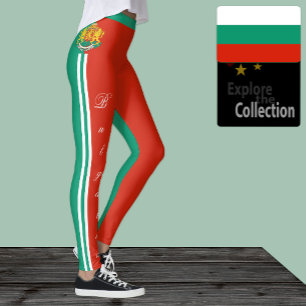 Bulgaria fashion leggings, Bulgarian Flag /sports Leggings