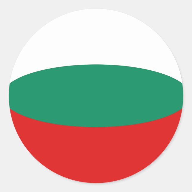 Bulgaria Fisheye Flag Sticker (Front)
