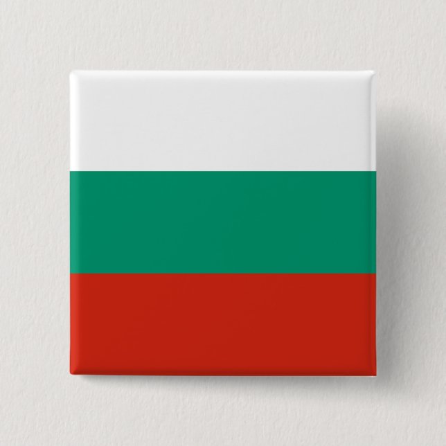 Bulgaria Flag 15 Cm Square Badge (Front)
