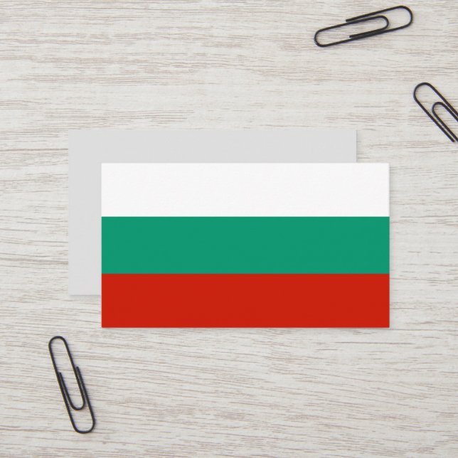 Bulgaria flag business card (Front/Back In Situ)