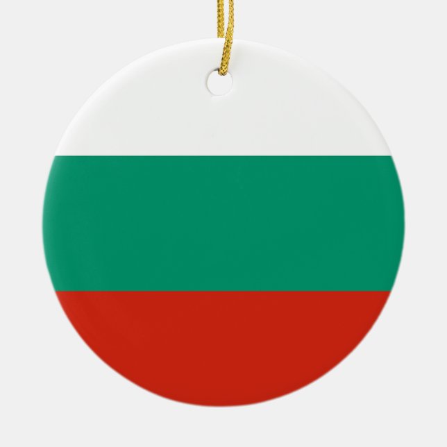 Bulgaria Flag Ceramic Tree Decoration (Front)