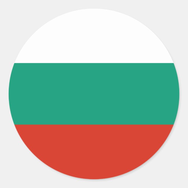 Bulgaria Flag Classic Round Sticker (Front)