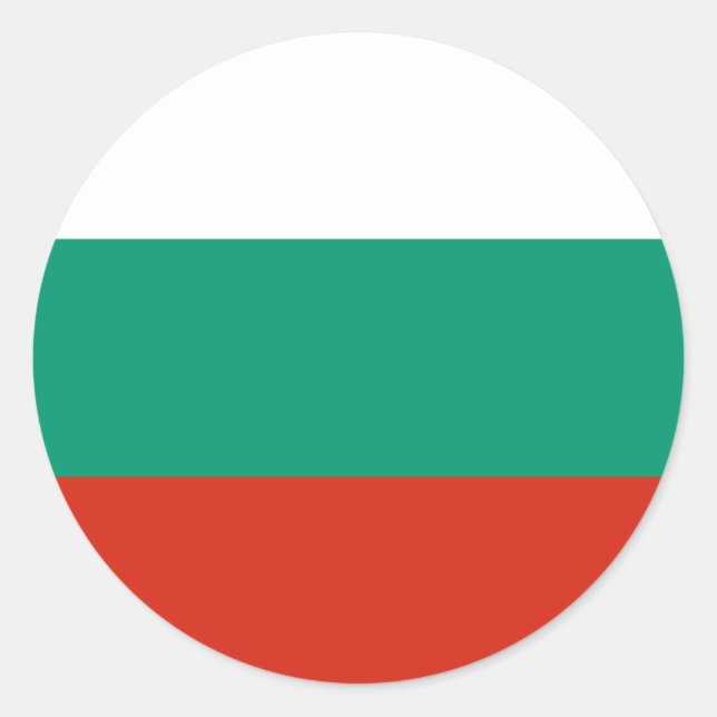 Bulgaria Flag Classic Round Sticker (Front)