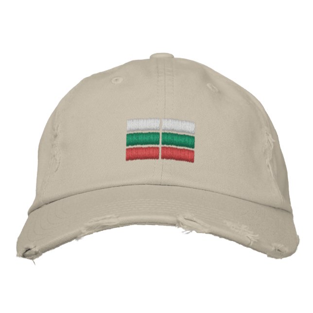 Bulgaria Flag  Embroidered Baseball Cap (Front)