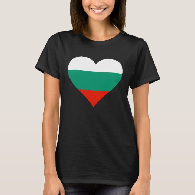 Bulgaria Flag Heart Bulgaria Gifts Love Bulgaria T-Shirt (Front)
