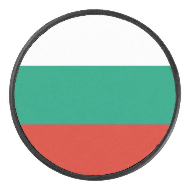 Bulgaria Flag Hockey Puck (Front)