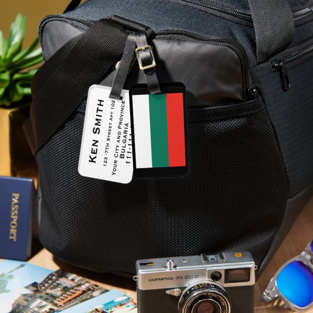 Bulgaria Flag Luggage Tag (Front & Back)