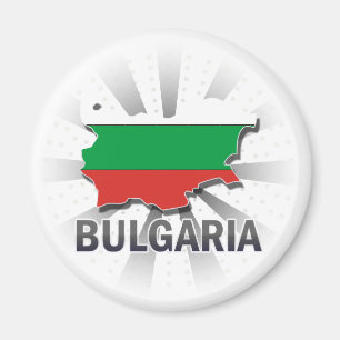 Bulgaria Flag Map 2.0 Magnet