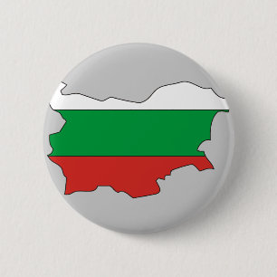 Bulgaria flag map 6 cm round badge