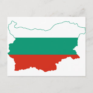 Bulgaria Flag map BG Postcard