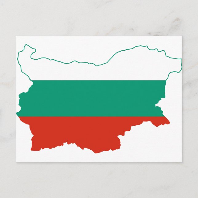 Bulgaria Flag map BG Postcard (Front)