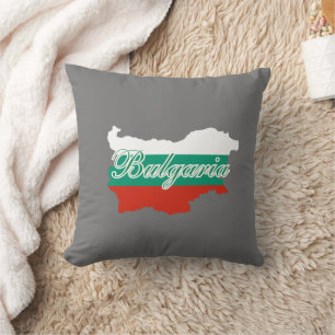 Bulgaria flag map cushion