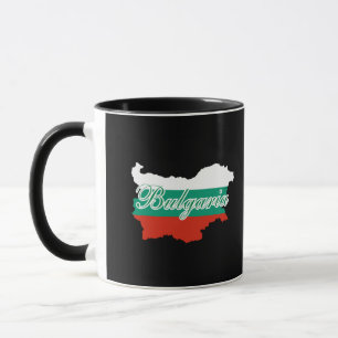 Bulgaria flag map mug
