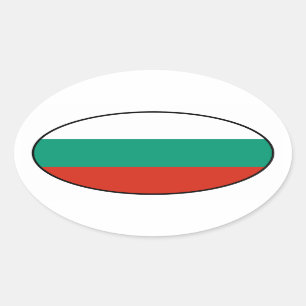 Bulgaria Flag Oval Sticker