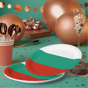 Bulgaria flag paper plate
