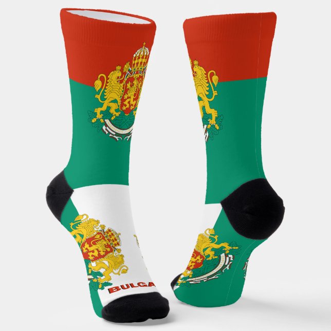 Bulgaria Flag Patriotic, Sustainable Bulgarian Socks (Angled)