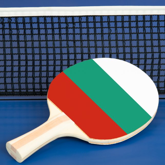 Bulgaria flag ping pong paddle (Insitu)