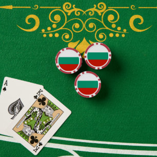 Bulgaria flag poker chips