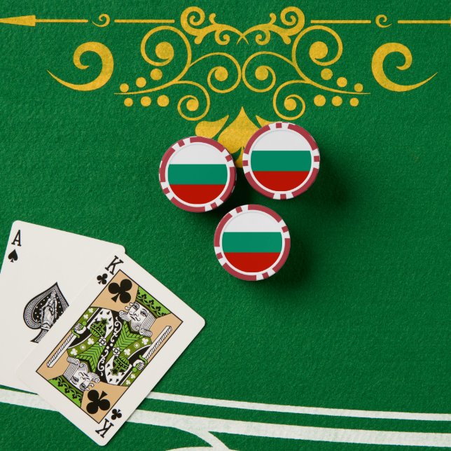 Bulgaria flag poker chips (Poker Table (Stack))