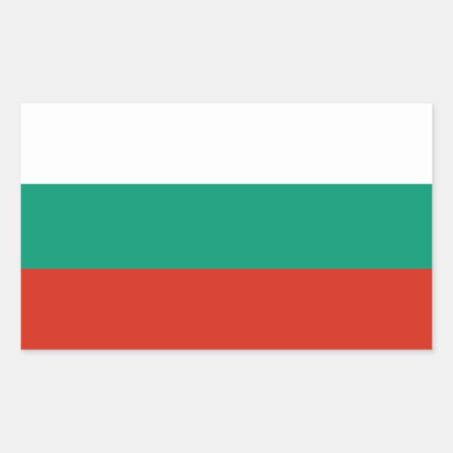Bulgaria Flag Rectangular Sticker (Front)
