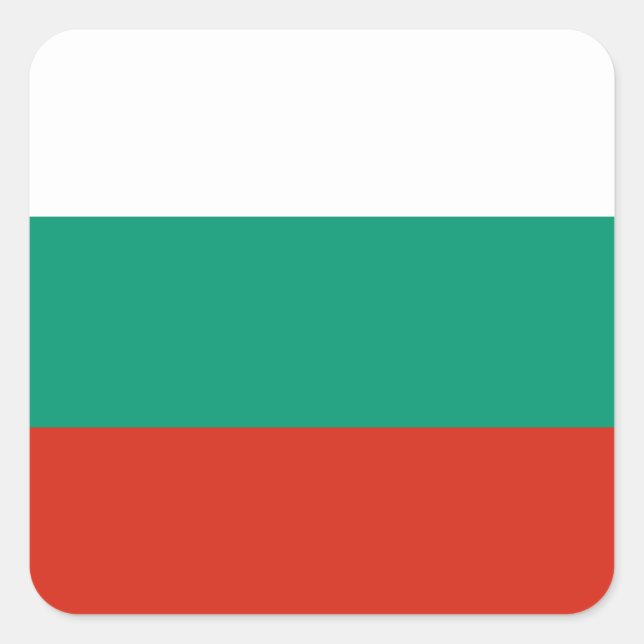 Bulgaria Flag Square Sticker (Front)