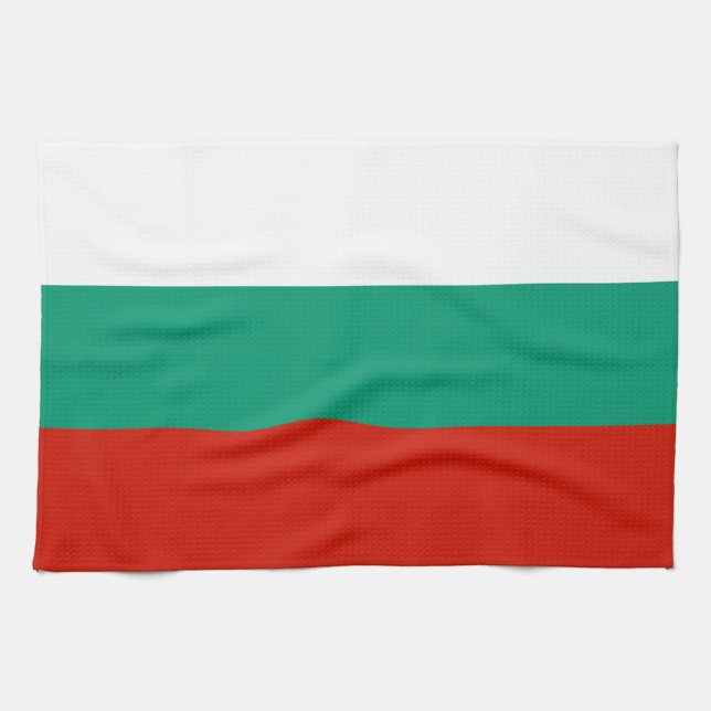 Bulgaria flag tea towel (Horizontal)