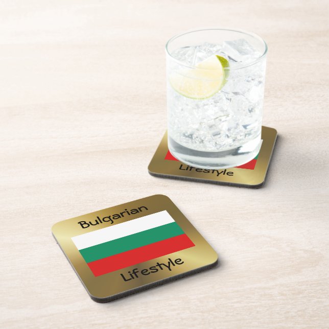 Bulgaria Flag+Text Coaster (Right Side)