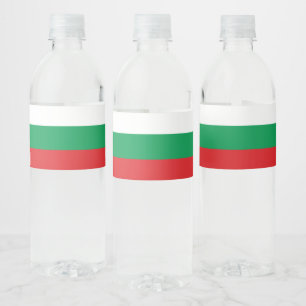 Bulgaria flag water bottle label