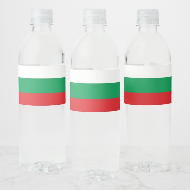 Bulgaria flag water bottle label (Bottles)