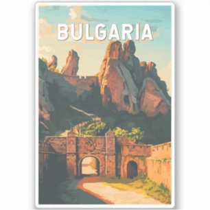 Bulgaria Illustration Travel Art Vintage