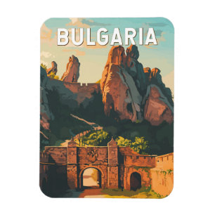 Bulgaria Illustration Travel Art Vintage Magnet
