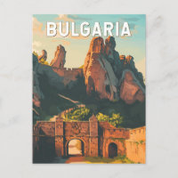Bulgaria Illustration Travel Art Vintage