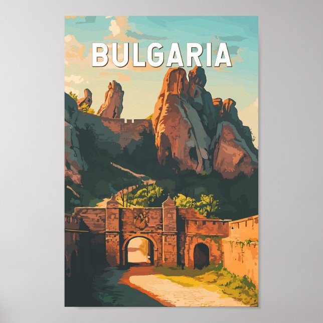 Bulgaria Illustration Travel Art Vintage Poster (Front)