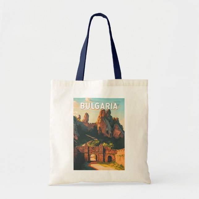 Bulgaria Illustration Travel Art Vintage Tote Bag (Front)