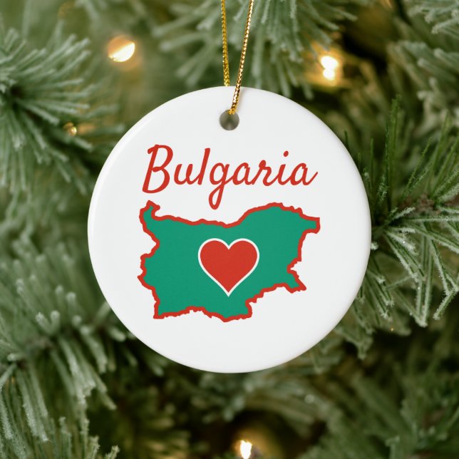 Bulgaria Map Ceramic Tree Decoration (Tree)