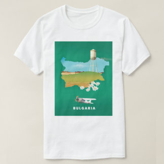 Bulgaria map travel print T-Shirt