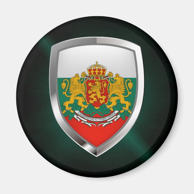 Bulgaria Metallic Emblem Magnet (Front)