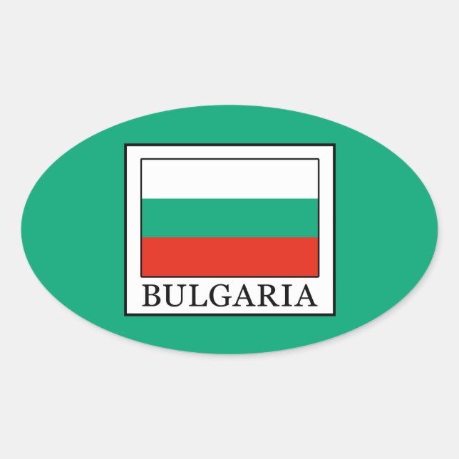 Bulgaria Oval Sticker (Front)