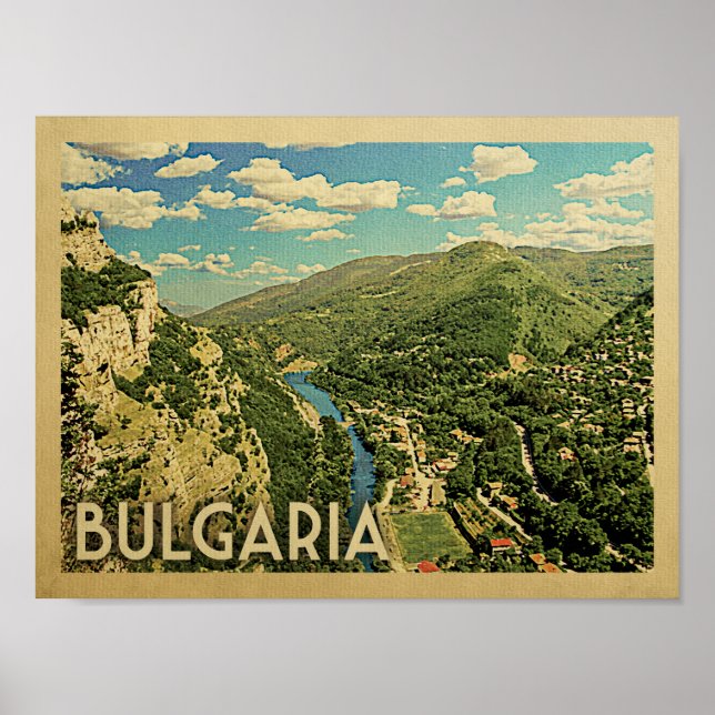 Bulgaria Poster Vintage Travel Poster (Front)